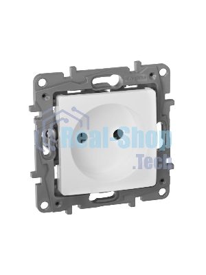 Розетка 2К винты, белый ETIKA