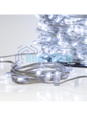 Гирлянда Neon-night LED Клип-лайт 12 V, прозрачный ПВХ, 150 мм, цвет диодов белый