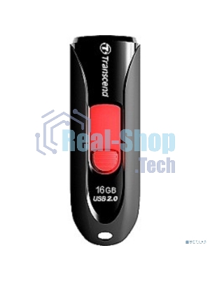 Флешка USB Transcend JetFlash 590 (TS16GJF590K), 16Gb, USB 2.0, R/W 15/5 черный/красный