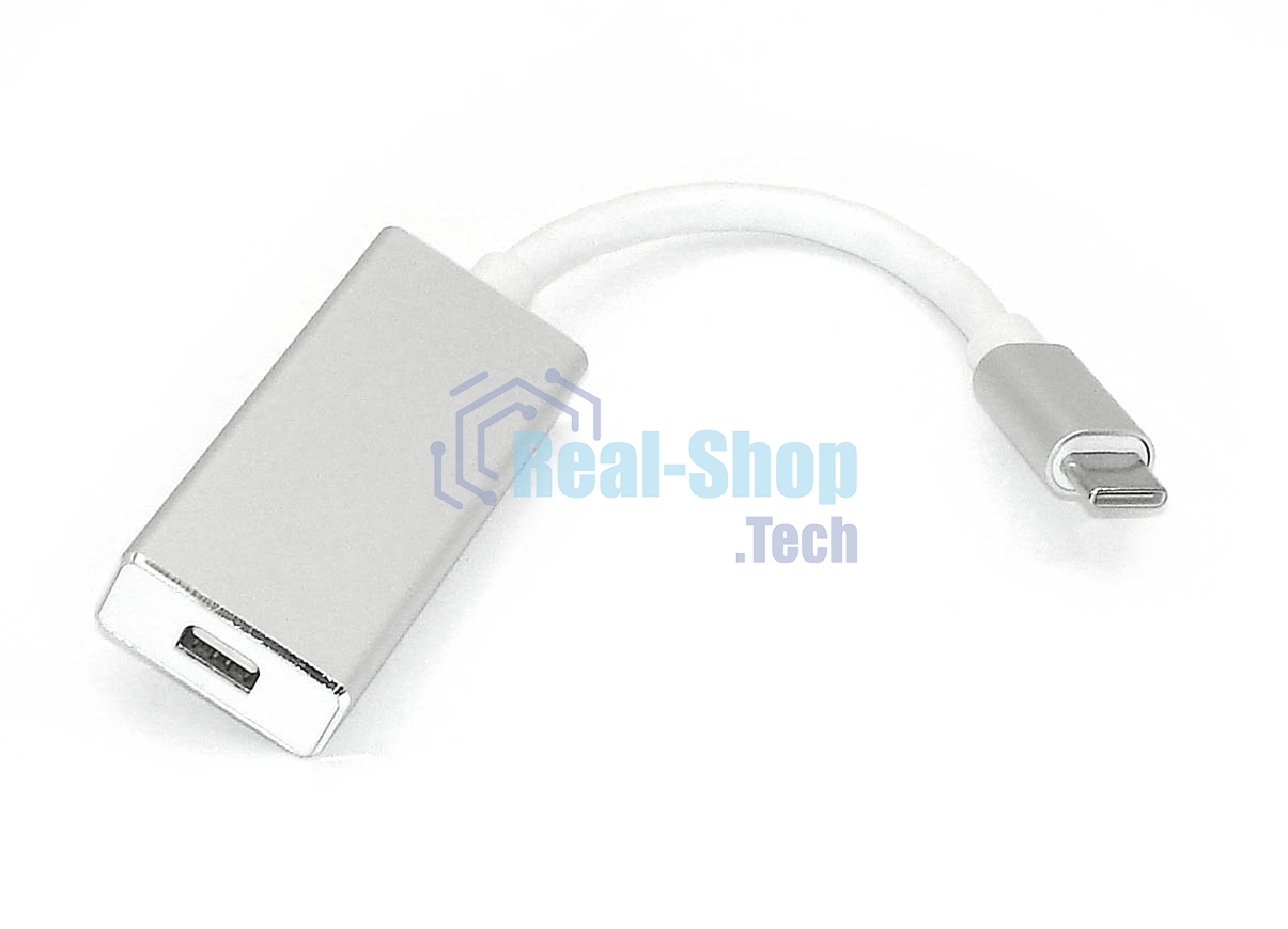 Адаптер Type-C на mini DisplayPort, серебро