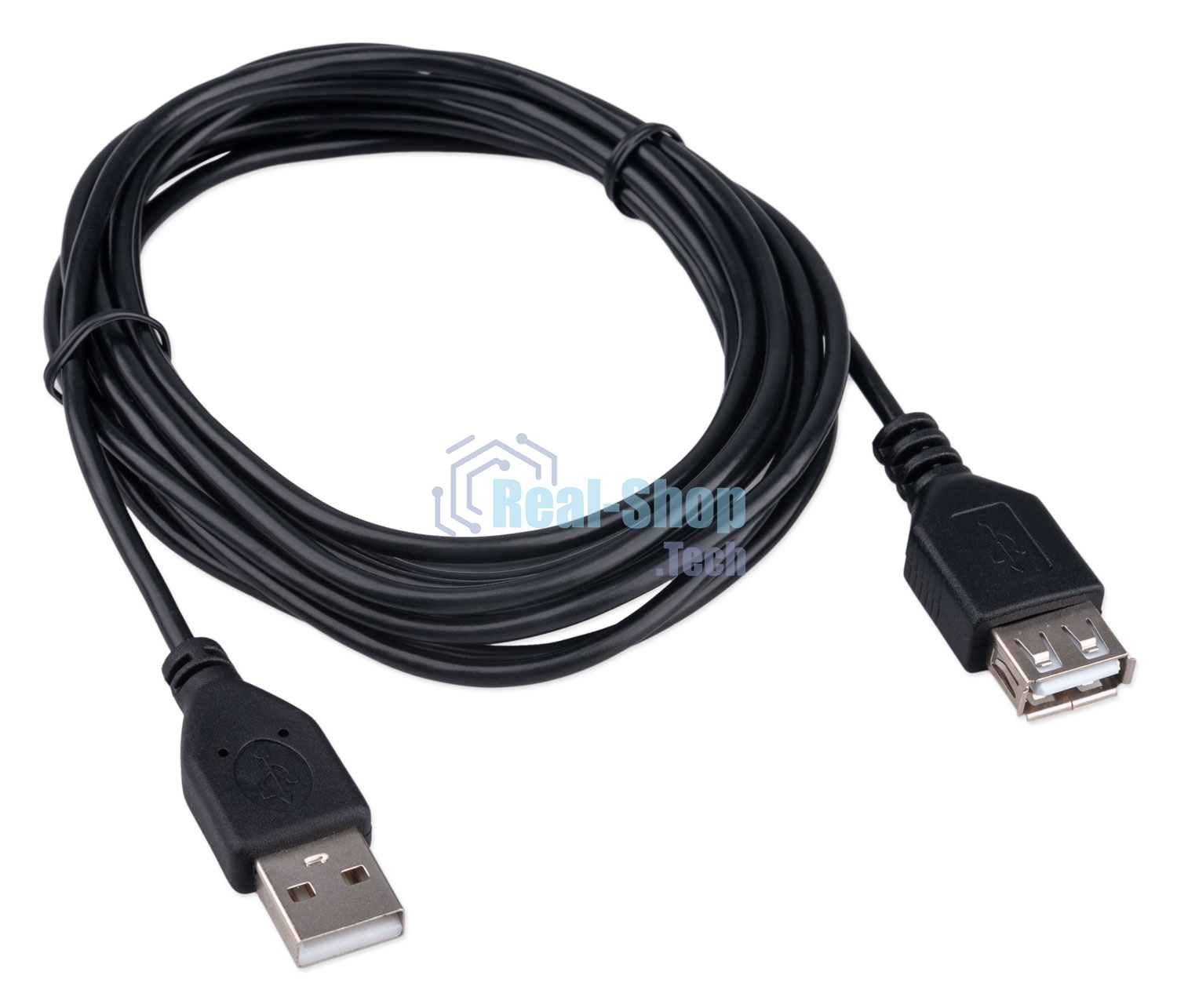 Кабель-удлинитель USB2.0 Гарнизон GCC-USB2-AMAF-4.5M, AM/AF, медь, 4.5м, черный, пакет
