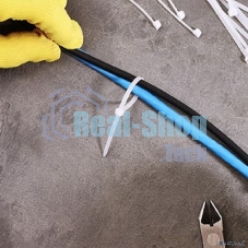 Хомут-стяжка кабельная нейлоновая Rexant 100x3,6 мм, белая, упаковка 100 шт.