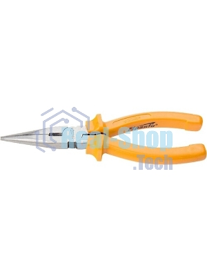 Длинногубцы Sparta Classic, 200 мм, прямые шлифованные, пластмассовые рукоятки