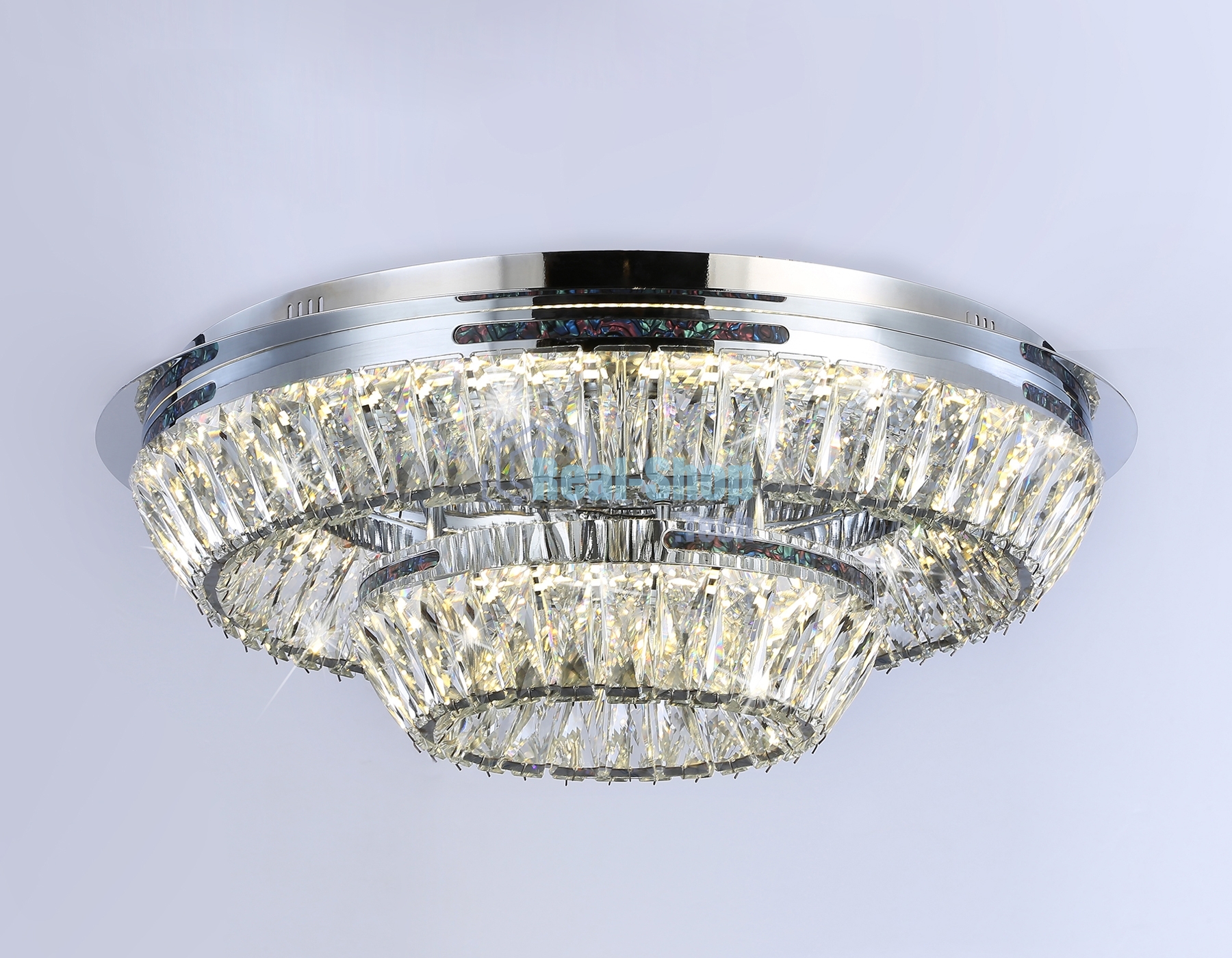 Светильник Ambrella light TR5029 CH/CL хром/прозрачный 3000K/4200K/6400K 81W D600*207 (Без ПДУ)