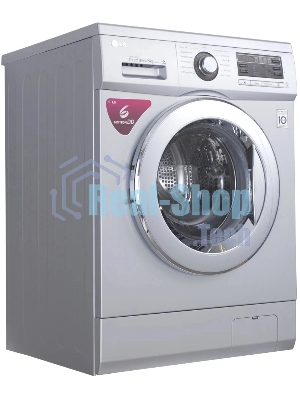 Стиральная машина LG F1296TD4 серебристый, загрузка фронтальная 8 кг, 1200 об/мин, класс: А