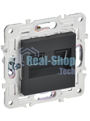SKANDY Розетка компьютерная двойная RJ45 кат.6 SK-K04G графит | SK-K20-2-K53 | IEK
