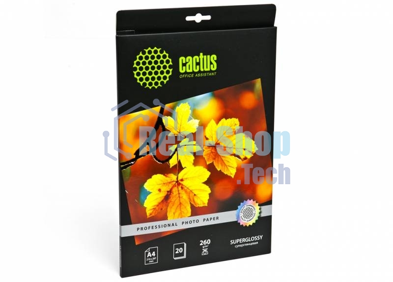 Фотобумага Cactus CS-HGA426020 Professional суперглянцевая А4 260 г/м2 20 листов
