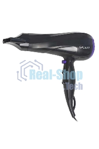 Фен для волос Galaxy Line GL 4332, черный, 2000 Вт, 2 скорости потока воздуха, 3 температурных режима, функция 