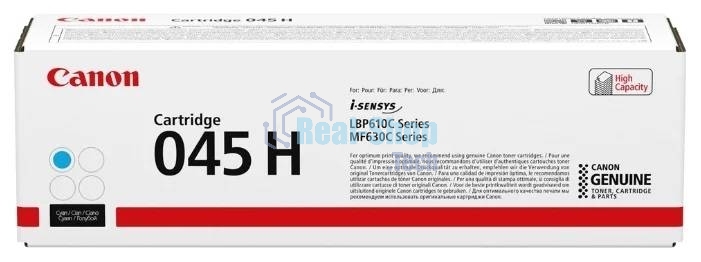 Картридж лазерный Canon 045C H голубой, 2200 стр., для i-SENSYS MF631/633/635, LBP611