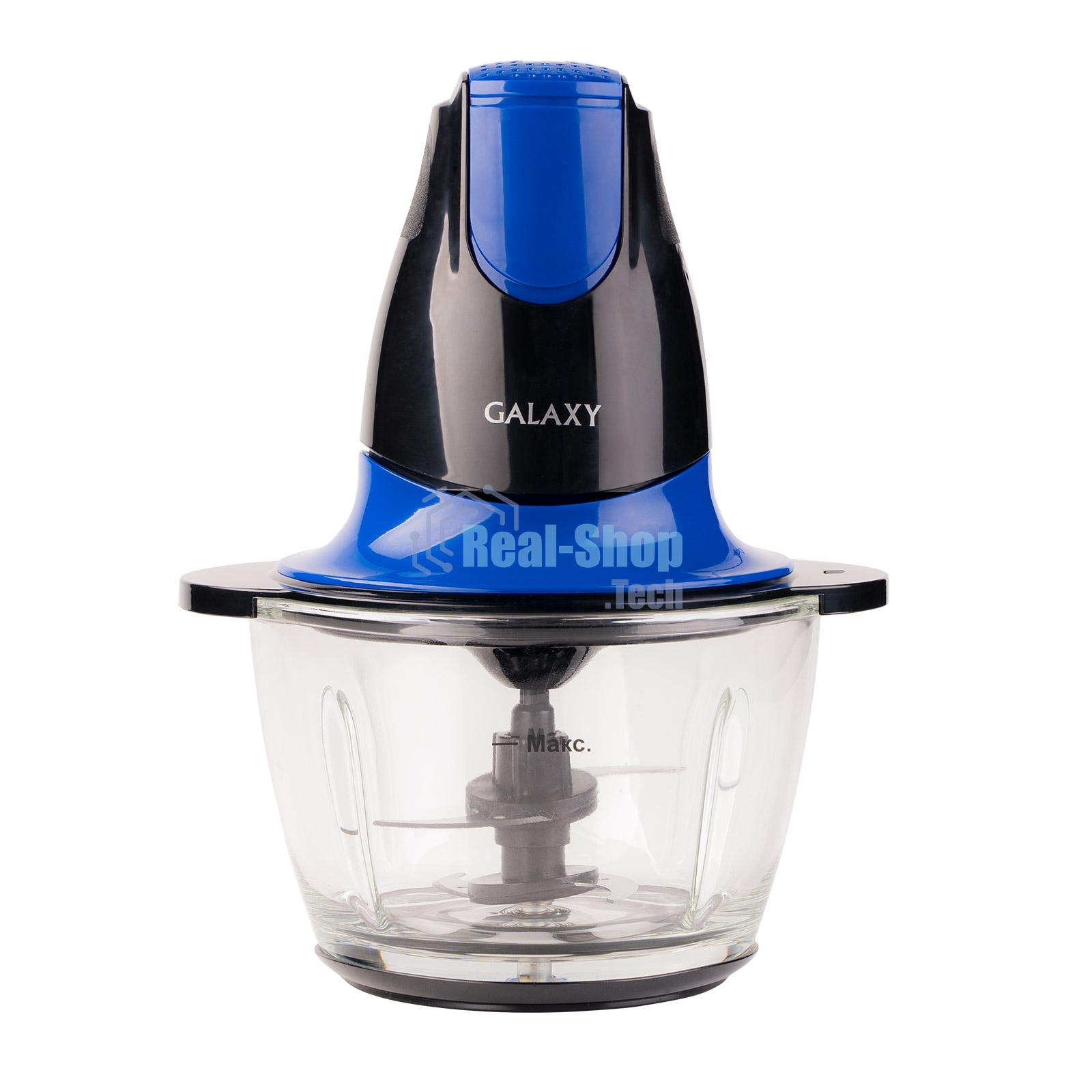 Измельчитель электрический Galaxy Line GL 2357, синий, стеклянная чаша 0,75 л, 400 Вт, импульсный режим