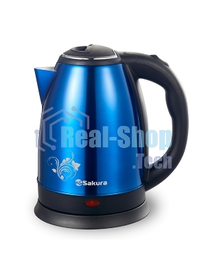 Чайник электрический Sakura SA-2134BL (1.8) син металл+черн д