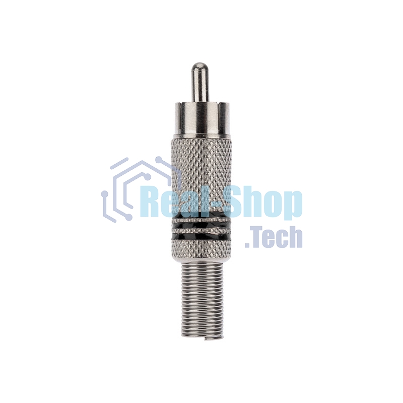 Разъем штекер Proconnect RCA металл под винт ZN черный/красный