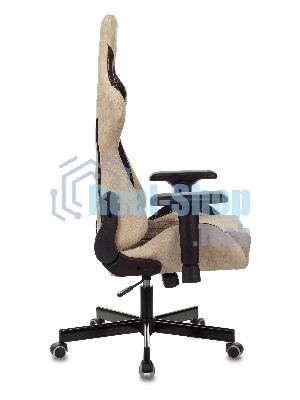 Кресло игровое Бюрократ VIKING 7 KNIGHT BR FABRIC коричневый текстиль/эко.кожа крестовина металл/пластик
