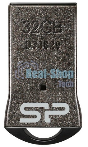 Флешка USB Silicon Power R/W 32Gb Touch T01 SP032Gb,UF2T01V1K USB 2.0 черный/серебристый