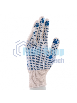 Перчатки трикотажные, с ПВХ точкой, 10 класс Россия