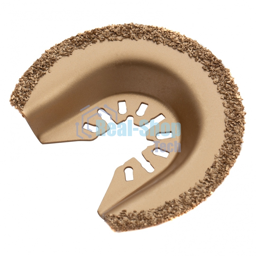 Насадка для МФИ Denzel режущая полукруг., HM, по плитке и дереву, 65 мм