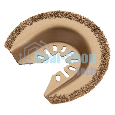 Насадка для МФИ Denzel режущая полукруг., HM, по плитке и дереву, 65 мм