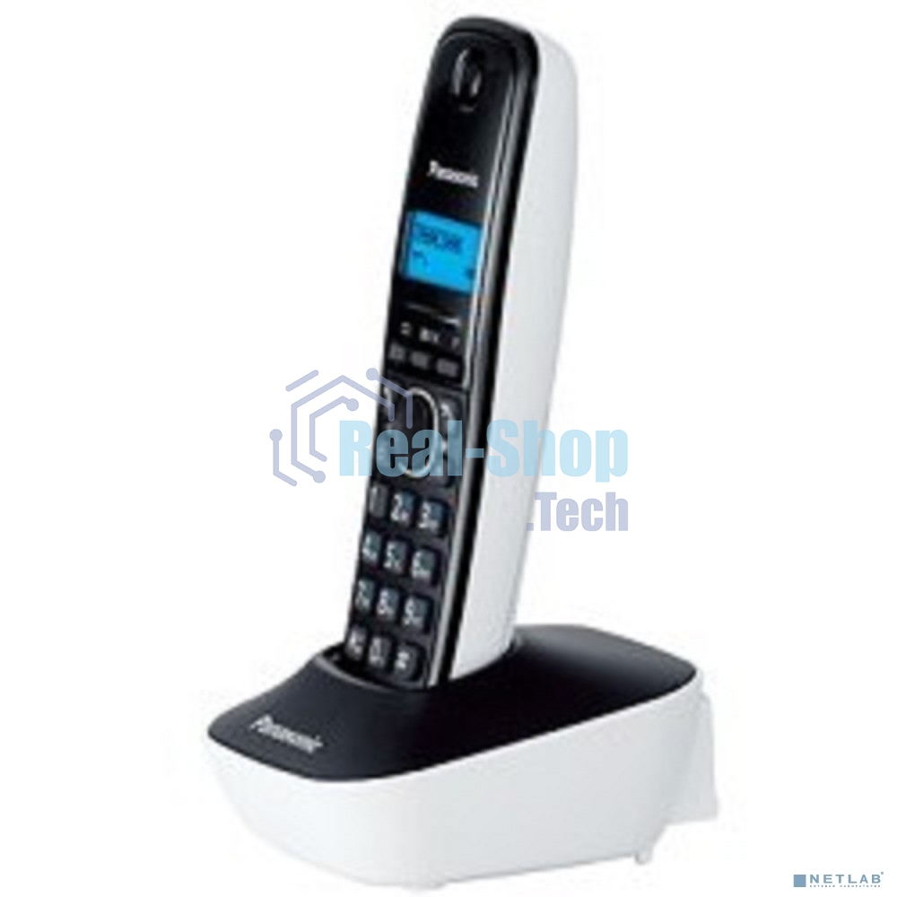 Телефон беспроводной (DECT) Panasonic KX-TG1611RUW (белый) АОН, Caller ID,12 мелодий звонка,подсветка дисплея,поиск трубки