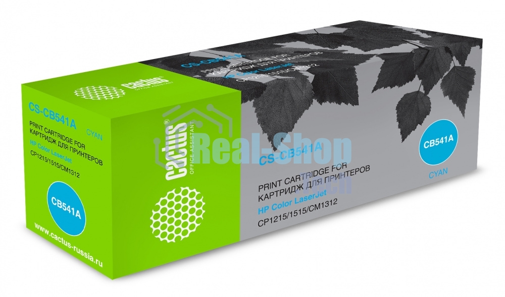 Картридж лазерный Cactus CS-CB541A голубой (1400 стр.) для HP Color LaserJet CP1215/1515/CM1312