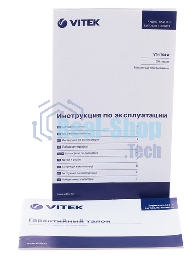Масляный радиатор Vitek VT-1704 W белый