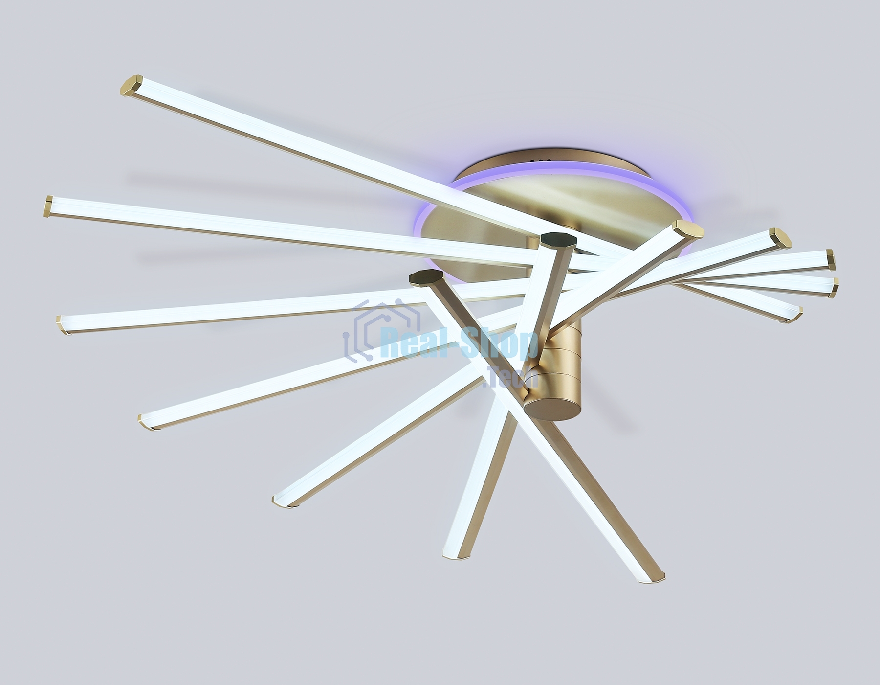 Потолочный светодиодный светильник Ambrella light FL6244 GD золото 125W 3000K-6400K+RGB 900*750*230 (ПДУ ИК)