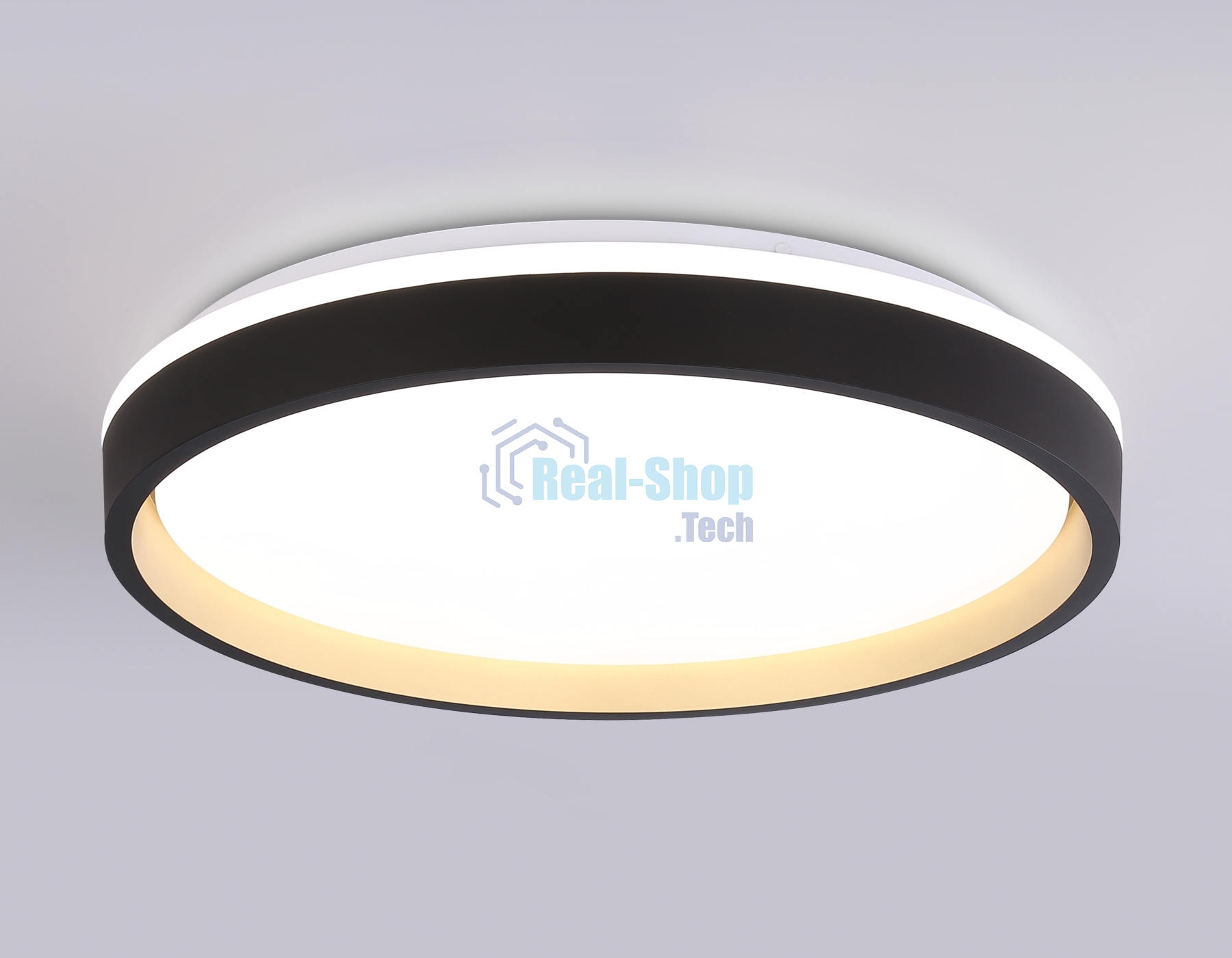 Светодиодный светильник RGB Ambrella light FZ610 BK/GD черный/золото IP20 66W 3000K-6500K+RGB D490*85 (ПДУ ИК)