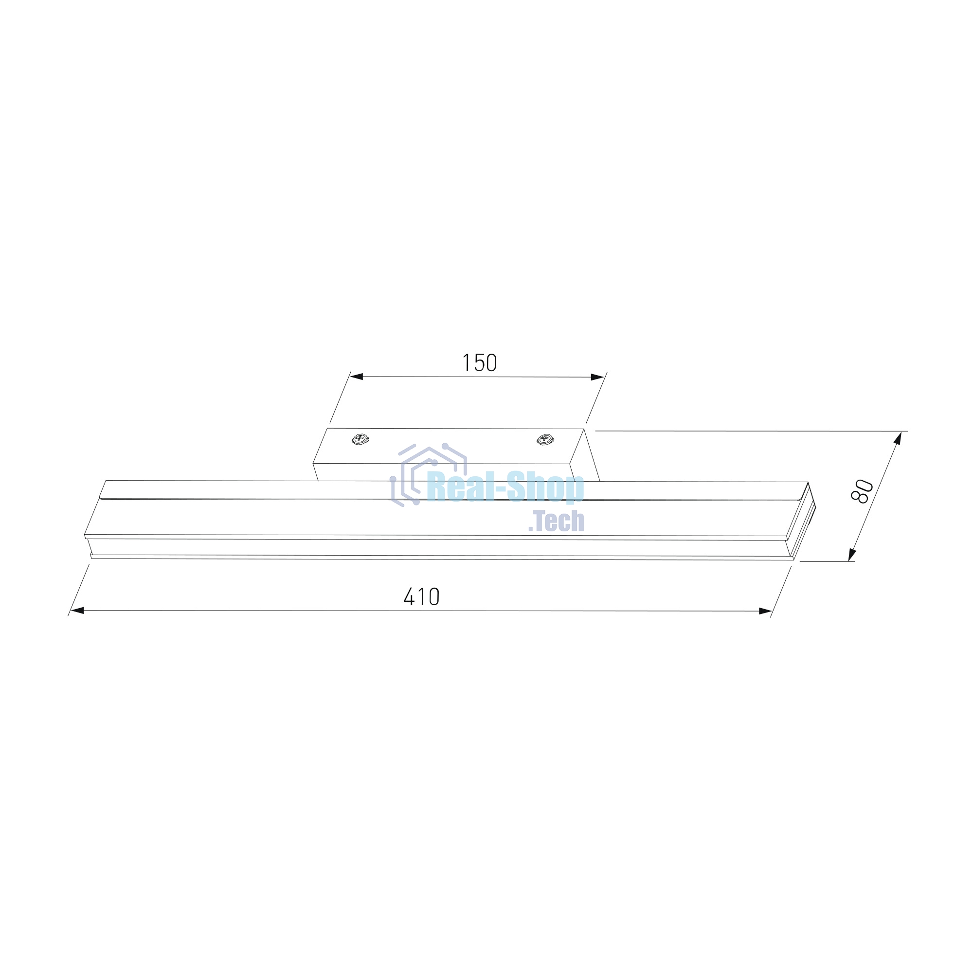 Светильник настенный светодиодный MRL LED 1075 / Tabla LED хром