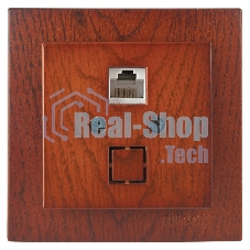Nilson Роз. компьютерная 1-местн. СУ, (RJ45 CAT5), ТУРАН ДЕРЕВО (TOURAN WOOD), черешня (24261044)