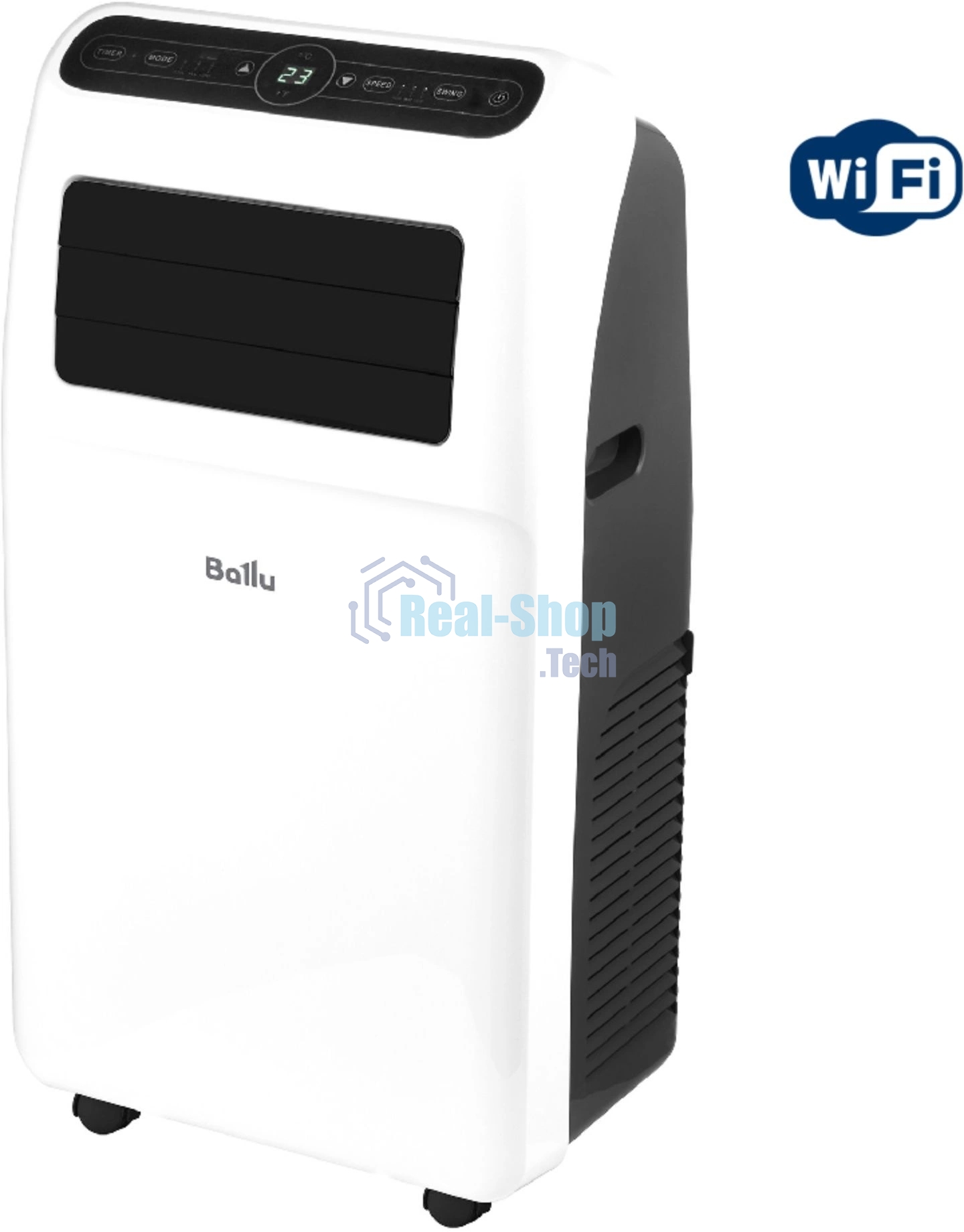 Кондиционер мобильный Ballu Aura BPAC-12 CP/N1_24Y 12000 BTU, 30 м², 52 дБ, охлаждение, осушение, белый