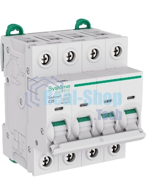 Выключатель автоматический 4П 25А характеристика C 6кA 400В Systeme Electric Systeme9 (кратно 1)