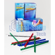 Пружины для переплета пластиковые Office Kit d=6мм 16-30лист A4 черный (100шт) BP2000