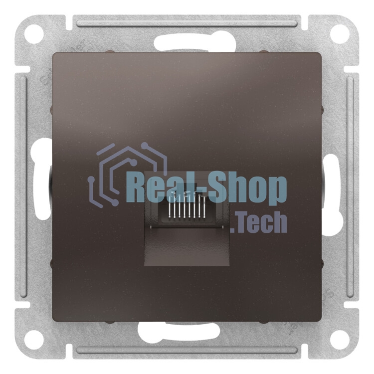 Механизм розетки компьютерной AtlasDesign RJ45 мокко SchE ATN000683