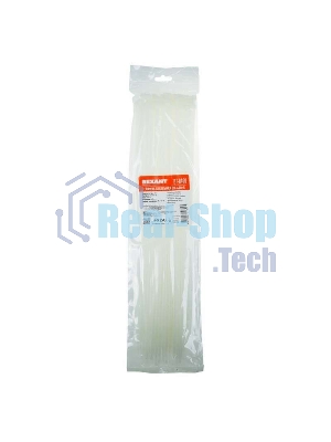 Хомут кабельный Rexant 4.8х400 нейл. белый (уп. 100 шт)
