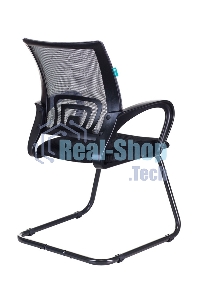 Кресло компьютерное Бюрократ CH-695N-AV/DG/TW-11 серый TW-04, сиденье черный TW-11, на полозьях