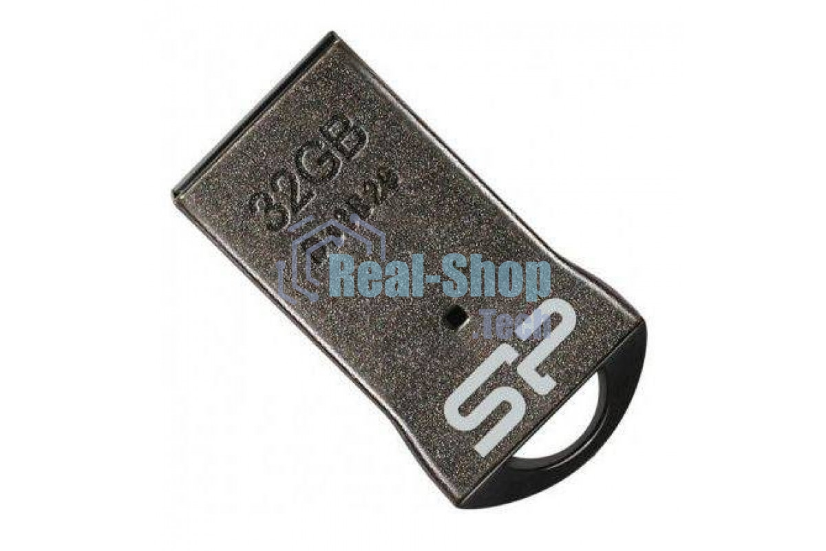 Флешка USB Silicon Power R/W 32Gb Touch T01 SP032Gb,UF2T01V1K USB 2.0 черный/серебристый