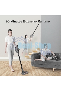 Пылесос вертикальный Dreame Cordless Vacuum Cleaner V12 серый, питание от аккумулятора, 180 Вт, уборка сухая, пылесборник 0.5 л, работа от АКБ max 90 мин