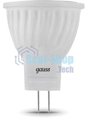 Лампа светодиодная Gauss Black 3Вт цок.:GU4 рефлектор 220B 2700K св.свеч.бел.теп. MR11 (упак.:10шт) (132517103)