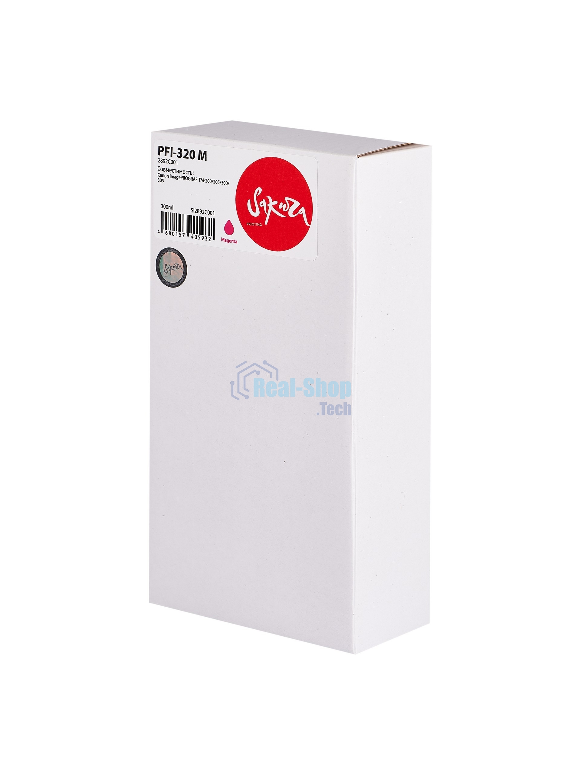 Картридж струйный Sakura 2892C001 (PFI-320 M) для Canon, пурпурный, 300 мл.