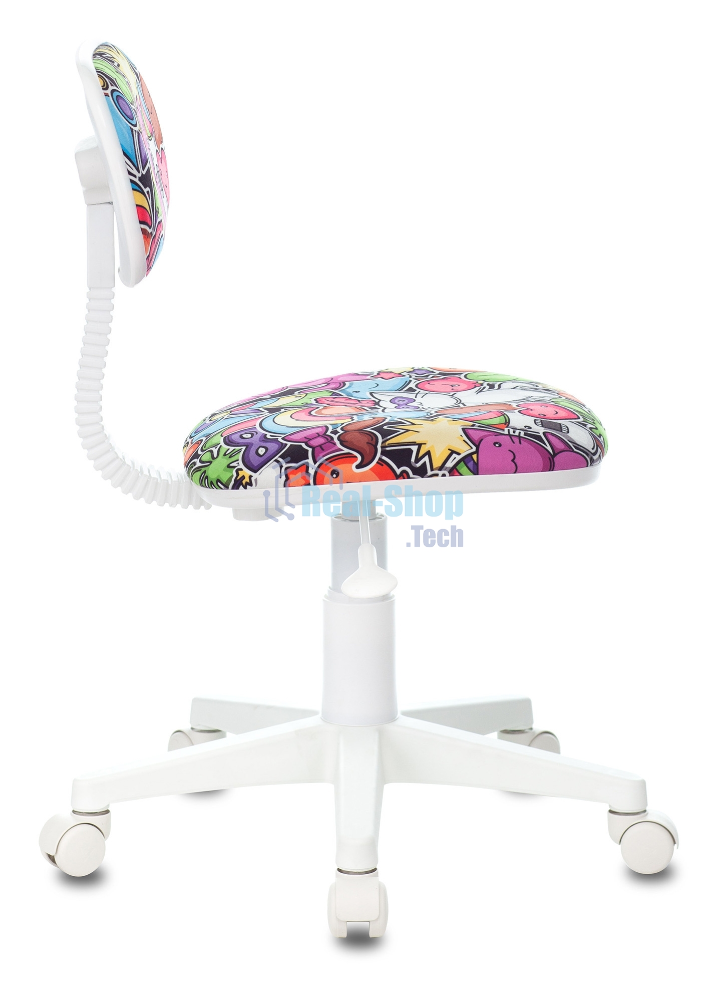 Кресло детское Бюрократ CH-W201NX мультиколор маскарад, крестовина пластик, пластик белый
