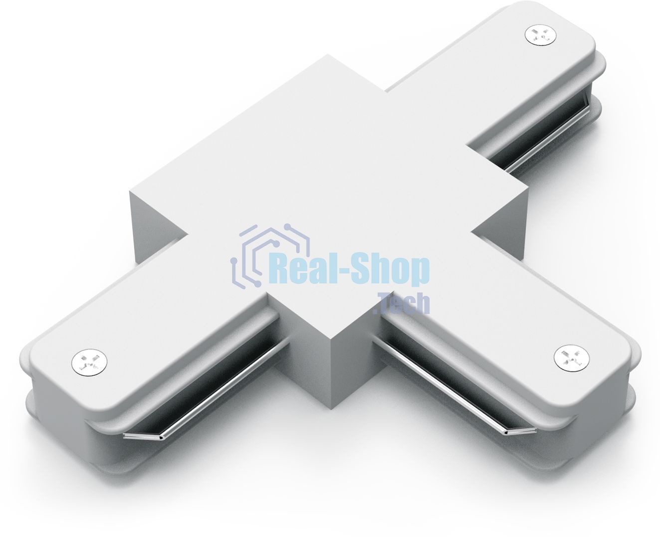 Коннектор для трековых шинопроводов Gauss (T) белый