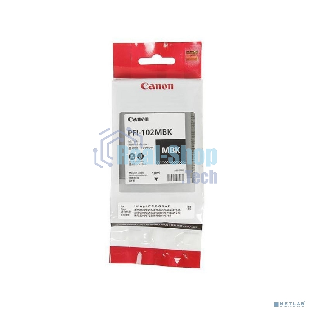 Картридж струйный Canon PFI-102MBk (0894B001) матовый черный, 130 мл., для iPF500/600/700