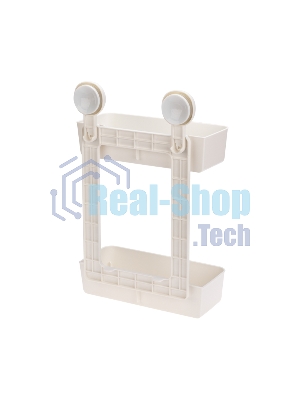 Полка двухъярусная настенная HALSA HLS-F-110W на вакуумной присоске