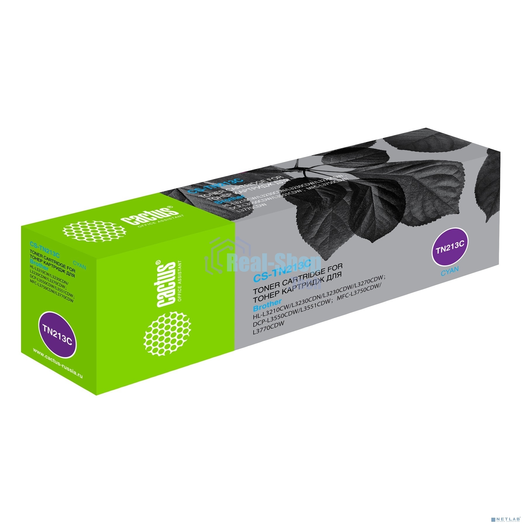 Картридж лазерный Cactus CS-TN213C голубой (1400 стр.) для Brother HL 3230/DCP3550/MFC3770