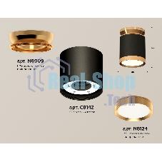 Светильник Ambrella Light XS8142030 SBK/PYG черный песок/золото желтое полированное GX53 (N8909, C8142, N8124)