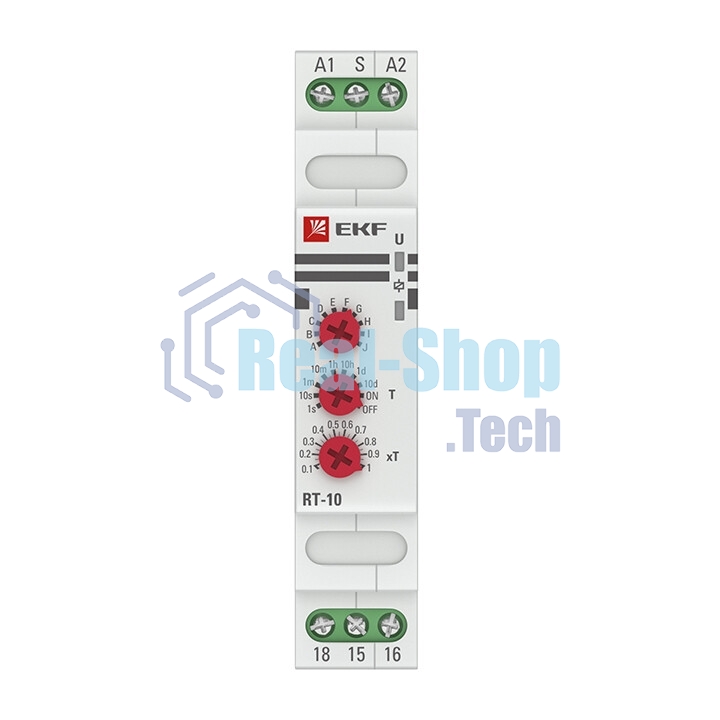 Реле времени EKF PROxima (10 устанавл. функц.) RT-10 12-240В