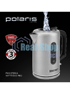 Чайник электрический Polaris PWK 1729CA стальной, 1.7л. 2200Вт