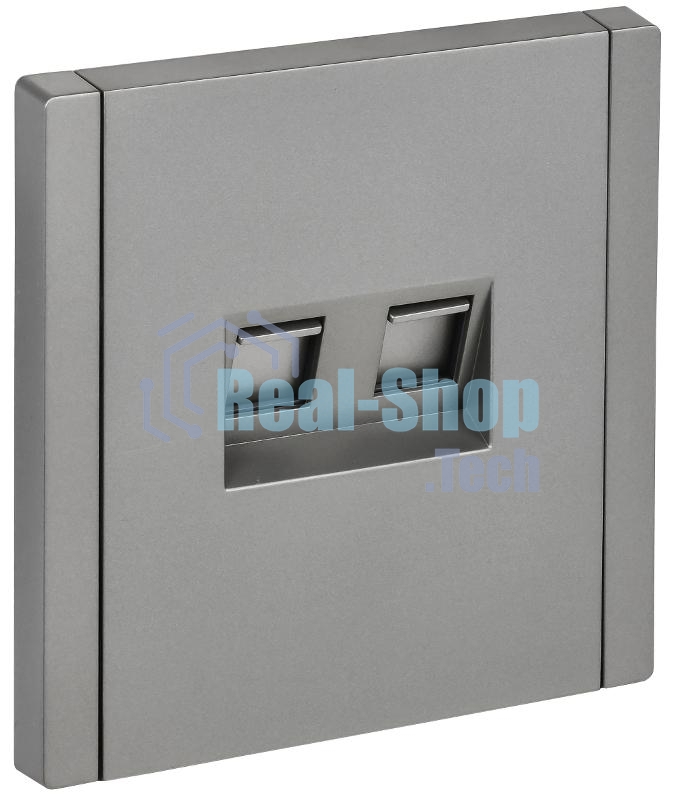 Розетка компьютерная IEK FORTE&PIANO FP534 2-ая RJ45 кат.6 сталь