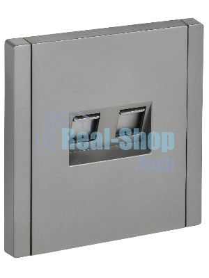 Розетка компьютерная IEK FORTE&PIANO FP534 2-ая RJ45 кат.6 сталь