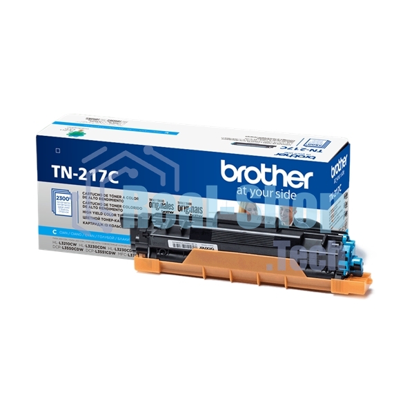Картридж лазерный Brother TN217C голубой для MFC-L3770CDW, DCP-L3550CDW, HL-L3230CDW 2300 стр