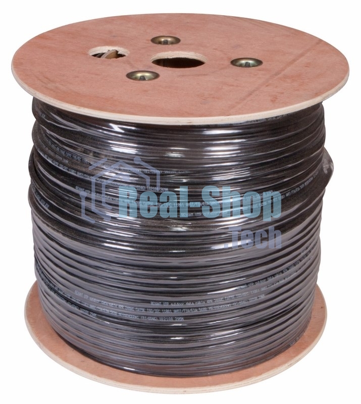 Кабель витая пара Rexant UTP 4PR 24AWG, cat.5e наружный (OUTDOOR) + ТРОС*1 (бухта 305 м)
